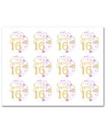 Icing Sheets Sweet 16 Bubbles Cookie/Cupcake