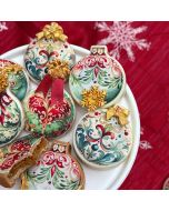 Victorian Round Christmas Ornaments Icing Sheets  (RN-45)