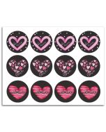 Icing Sheets Watercolor Hearts Cookie/Cupcake