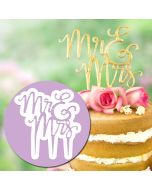 Cake Topper Cutter Mr & Mrs Script