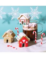 Tiny METAL Gingerbread House Mug Hugger Cutters