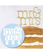 Cake Topper Cutter Mr & Mrs Modern