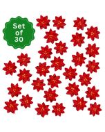 Royal Icing Mini Red Poinsettias