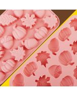 Autumn Leaves & Pumpkins Silicone Mold