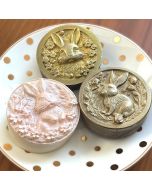 Chocolate Covered Bas Relief Bunnies Mold & Cutter Set