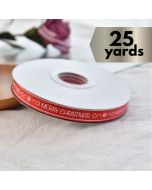 Ribbon Grosgrain Merry Christmas Red