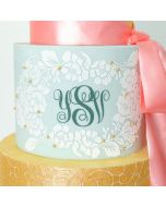 Rose Lace Wreath and Custom Traditional Monogram Set