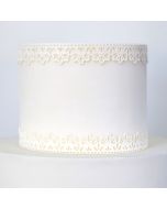 Edible Lace Scallop Trim White