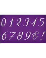 Script Numeral Mesh Stencil Set