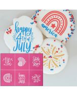 Stay Put Cookie Stencil Set 4th of July