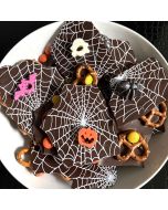 Chocolate Transfer Spider Webs