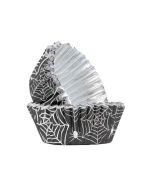 Foil Lined Cupcake Liners Spider Web