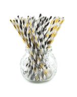 Paper Straws/Cake Pop Sticks 100ct. Black Tie Assortment