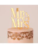 Mr & Mrs topper Gold Acrylic