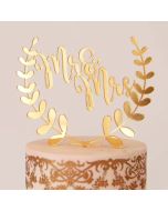 Wreath Topper Gold Acrylic