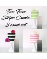 Two tone Stripe Comb 3 Comb Set