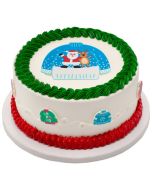 Edible Cake Topper Tile Christmas Sweater Snowy