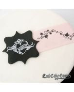 Valentine's Chalkboard Art Medallion and Ribbon Mesh Stencil Set