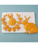 Victorian Rabbits Silicone Mold