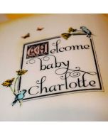 Welcome Baby Plaque and Medallion Mesh Stencil Set