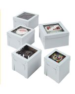 White Window Cake Boxes With Lids