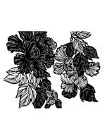 Wood Cut Peony Mesh Stencil