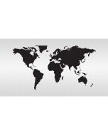 World Map Stencil 5 3/4" Tall