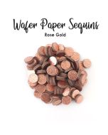 Wafer Paper Sequins Rose Gold