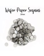 Wafer Paper Sequins Silver