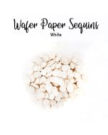 Wafer Paper Sequins White