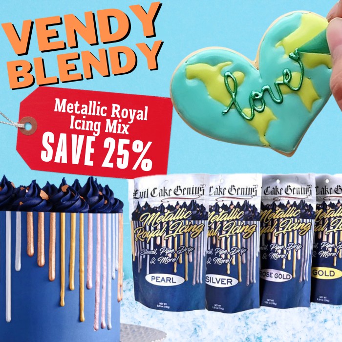 Metallic Royal Icing
