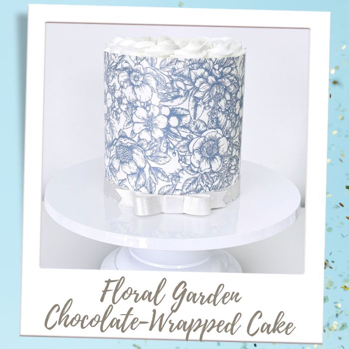 Floral Garden Chocolate Transfer Cake Retirement Party