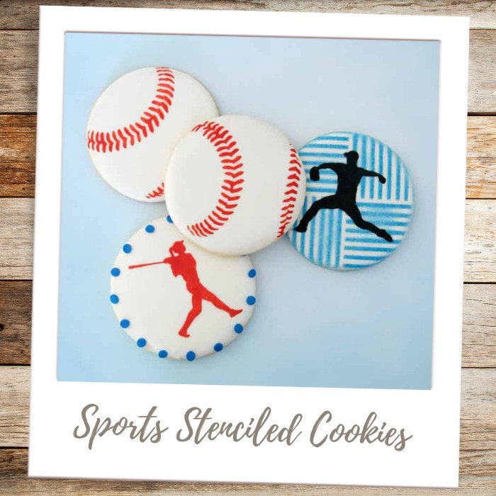 Sports Stenciled Cookies