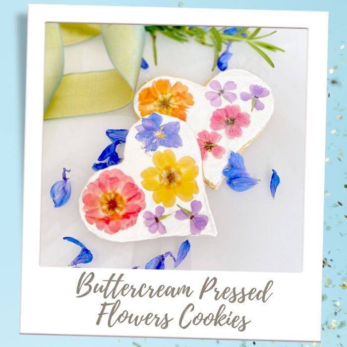 Easy Pressed Flowers Cookies Retirement Party