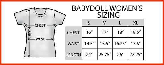 Babydoll Women's Sizing Chart