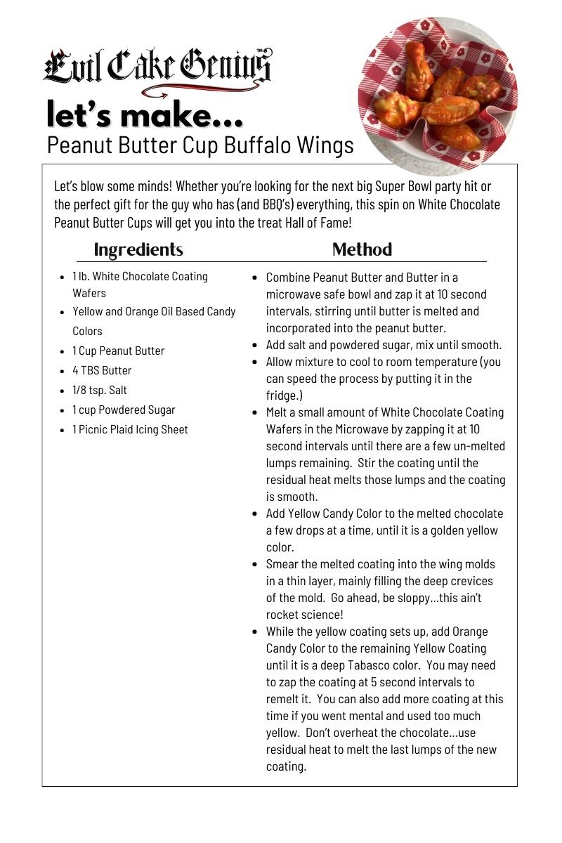 Peanut Butter Cup Buffalo Wing Directions