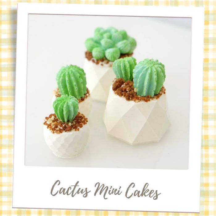 Cactus Mini Cakes Baby Shower Gender Reveal