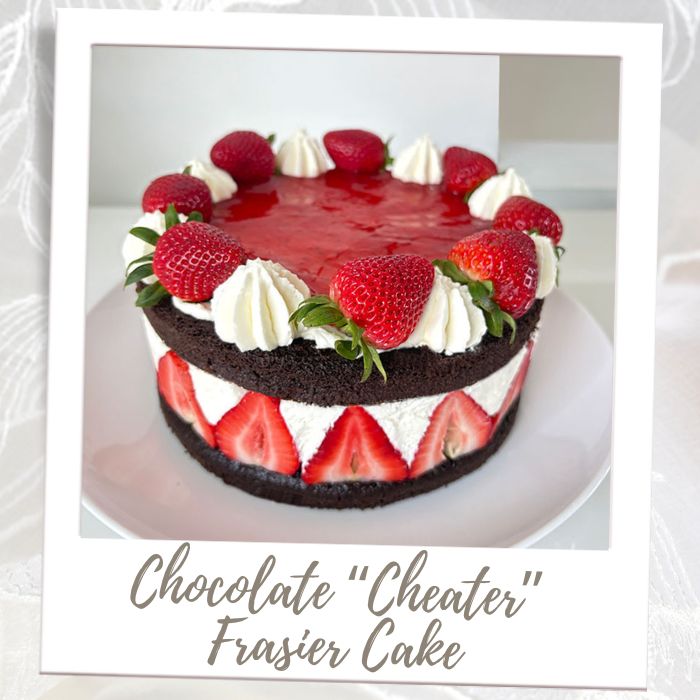 Chocolate Cheater Fraisier Cake Bridal Shower