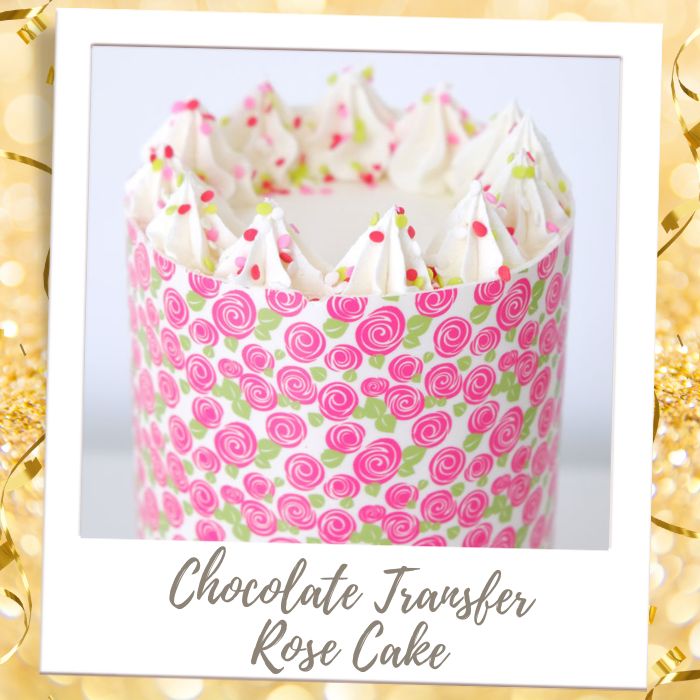 Chocolate Transfer Rose Cake Anniversary