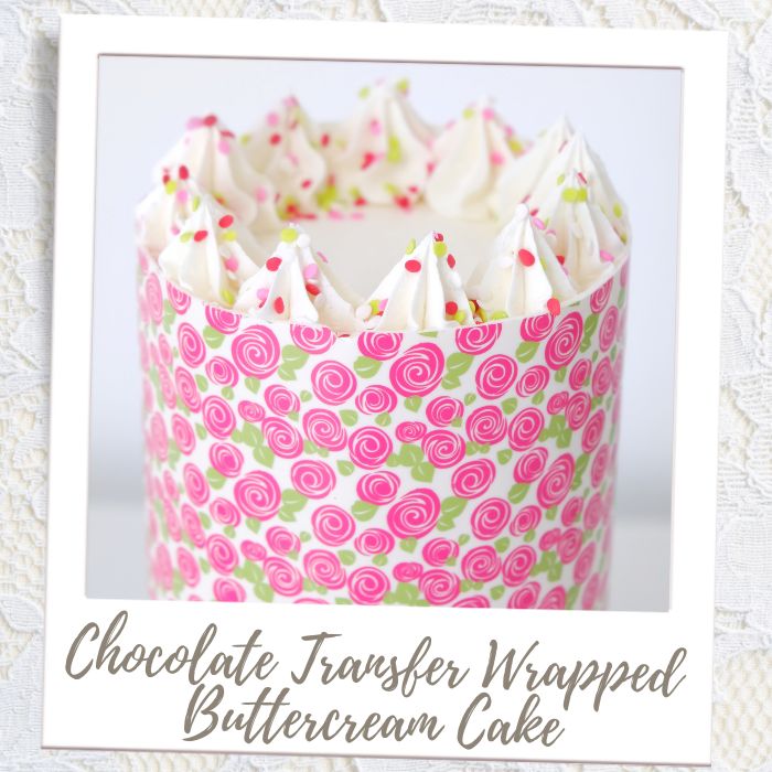 Chocolate Transfer Rose Cake Wedding