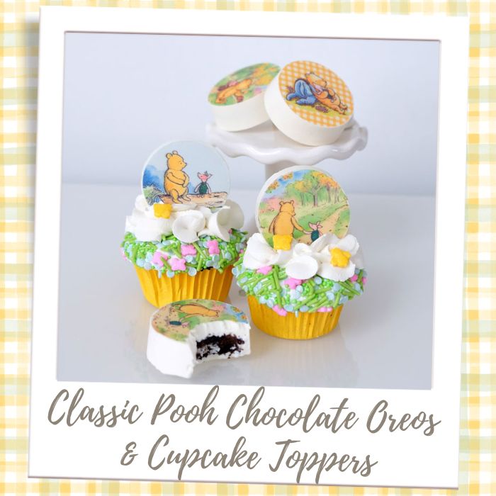 Classic Pooh Oreos & Cupcake Toppers Baby Shower Gender Reveal