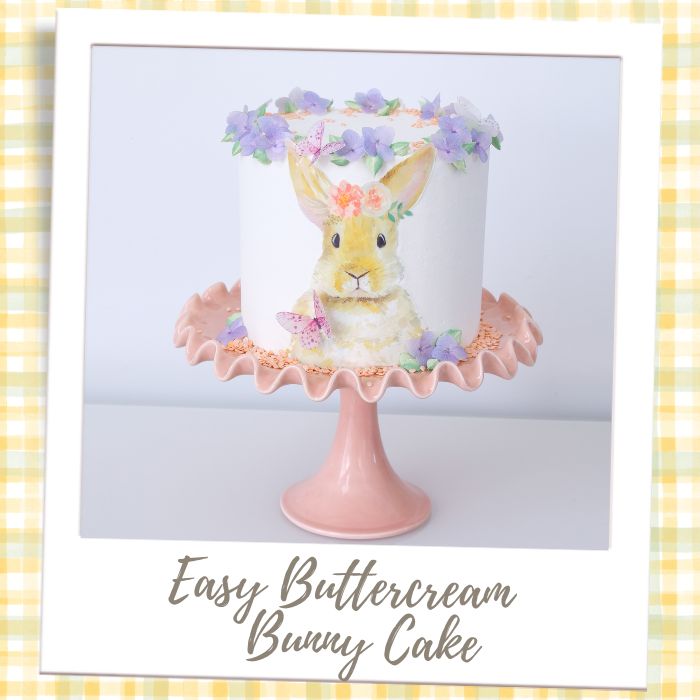 Easy Buttercream Bunny Cake Baby Shower Gender Reveal