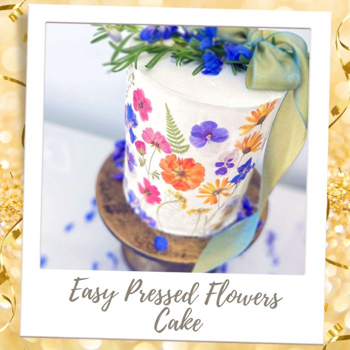 Easy Pressed Flower Cake Anniversary