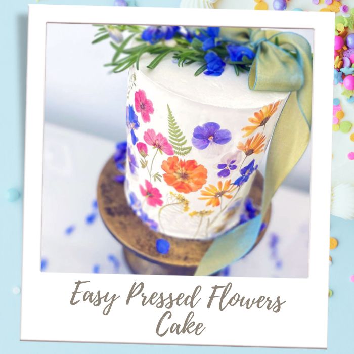 Easy Pressed Flower Cake Birthday