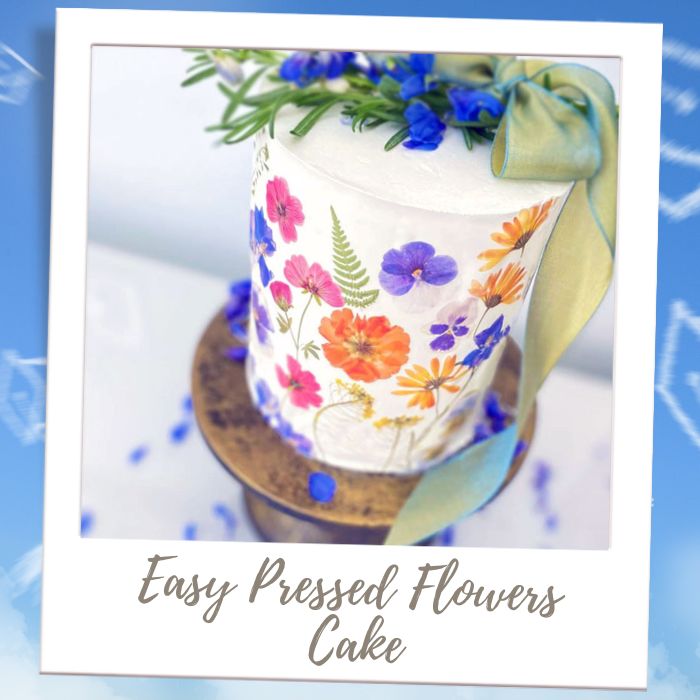 Easy Pressed Flower Cake Graduation