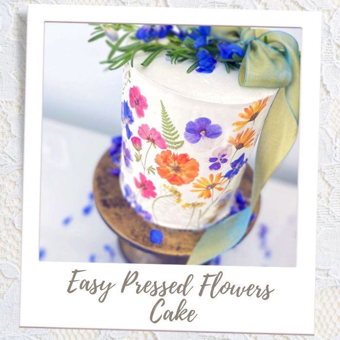 Easy Pressed Flower Cake Wedding