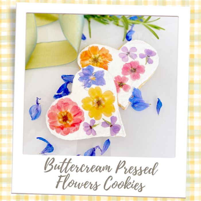 Easy Pressed Flower Cookies Baby Shower Gender Reveal