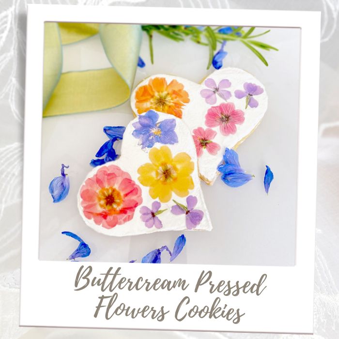 Easy Pressed Flower Cookies Bridal Shower
