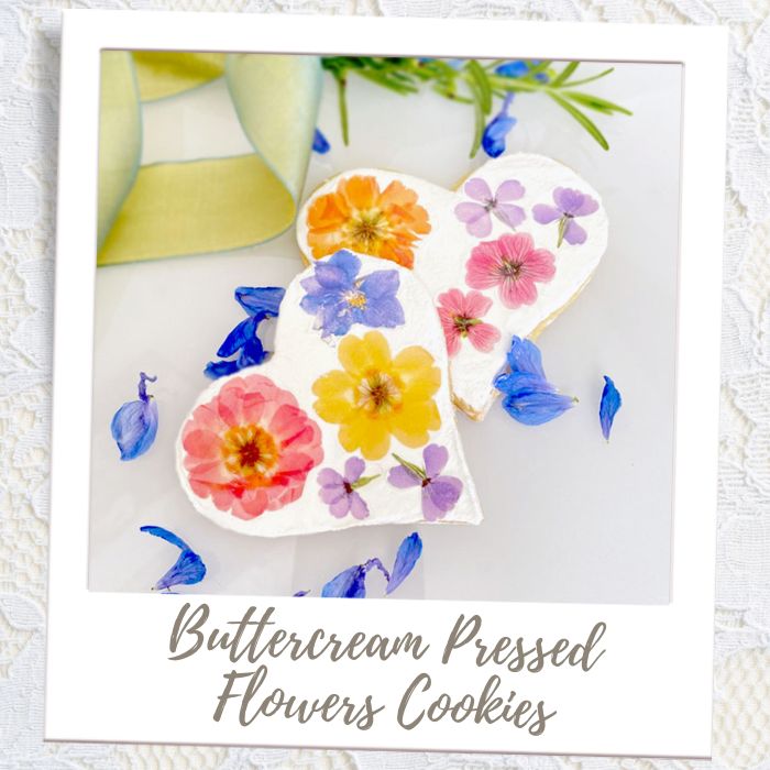 Easy Pressed Flower Cookies Wedding