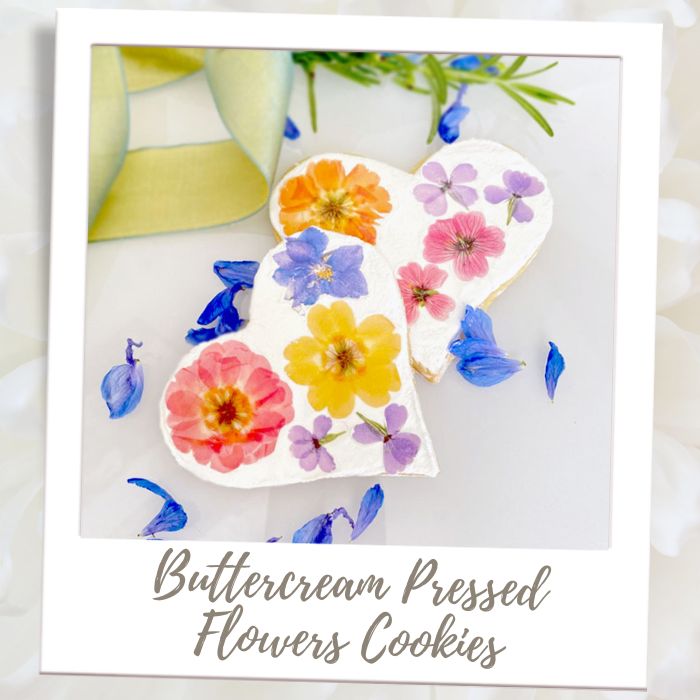 Easy Pressed Flowers Cookies Mother's Day